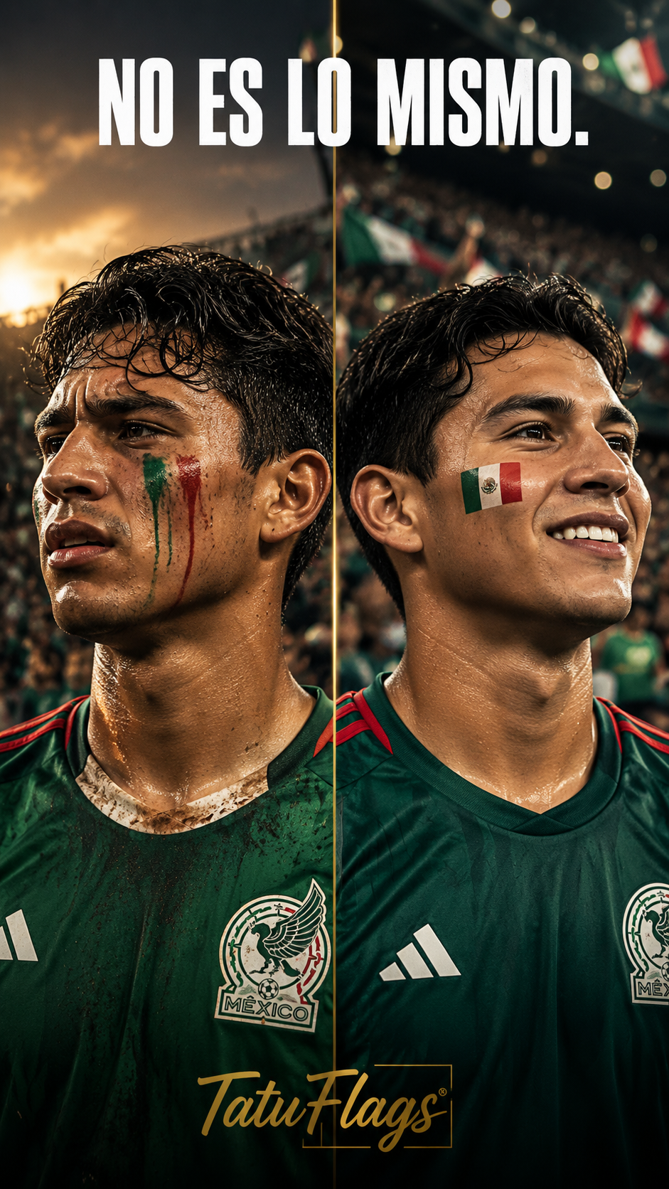 No es lo mismo: la pintura se corre, tu TatuFlag no