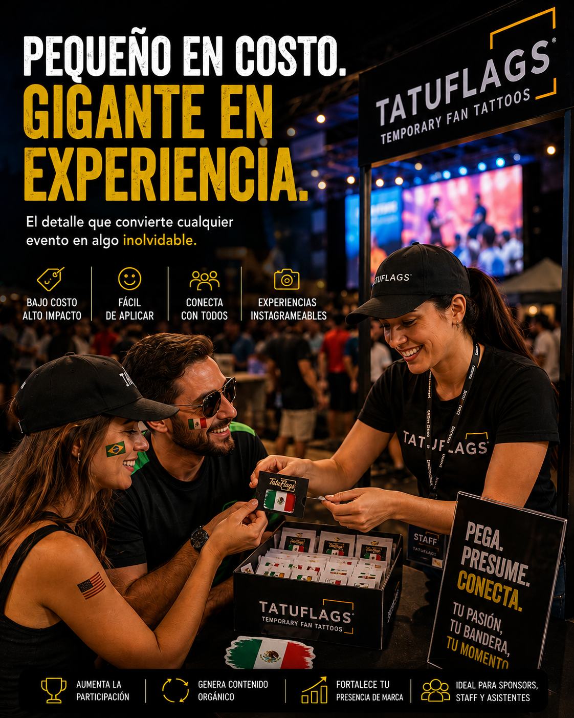 Pequeño en costo, gigante en experiencia · eventos y FanFest