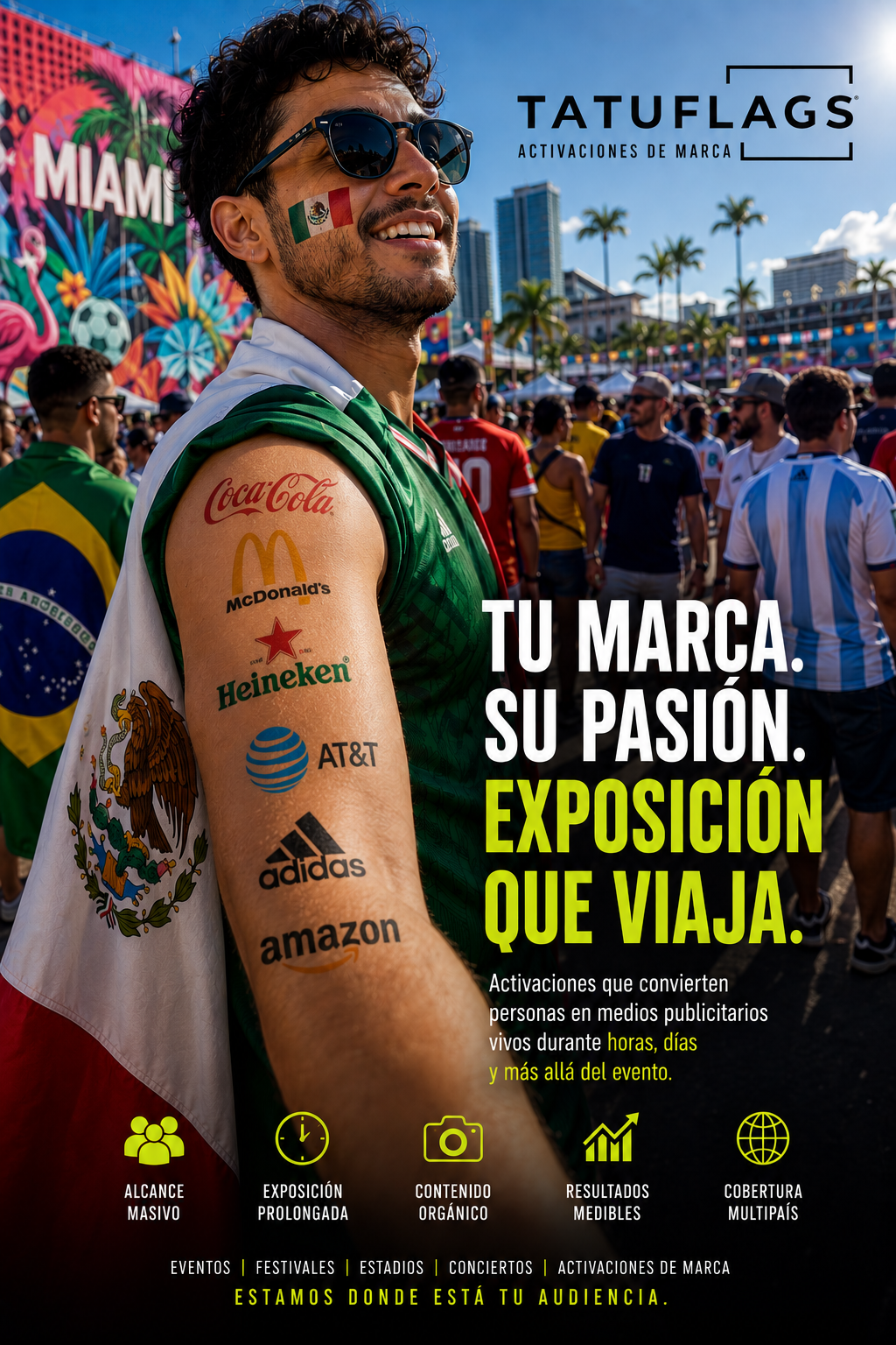 Activación de marca TatuFlags · exposición que viaja