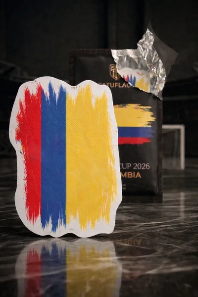 TatuFlag Colombia — el tatuaje emergiendo del sachet abierto